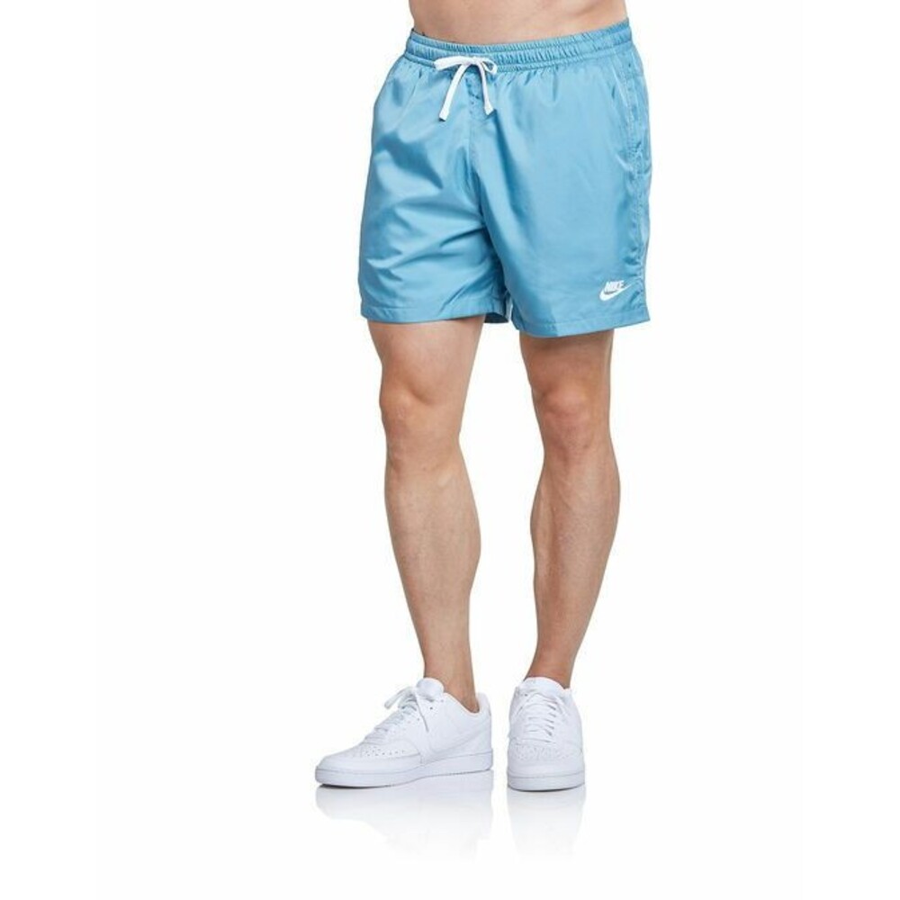 Nike Vintage Rare Sportswear Club Woven Track Shorts Nylon Teal Blue Green L